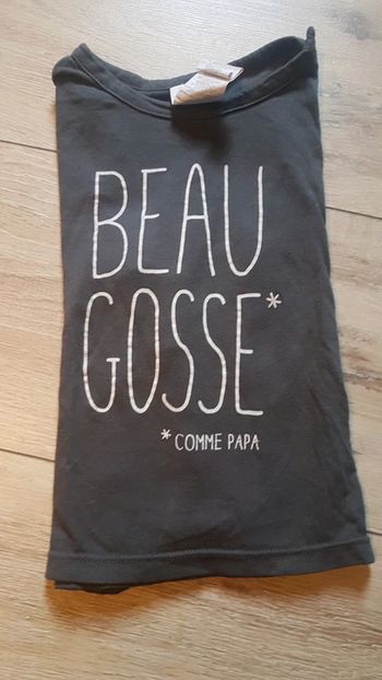 Tee shirt manches longues beau gosse comme papa kiabi 18/24 mois