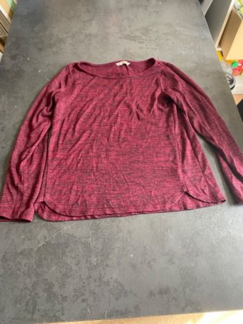 Haut manche longue bordeaux