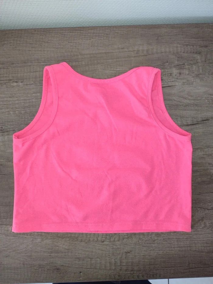 T shirt court tiktok rose fluo 5/6 ans - photo numéro 2