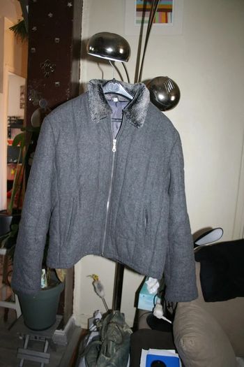 🌸👍Vintage 👍 #Blouson zippée #laine grise Taille 40/42 🌸