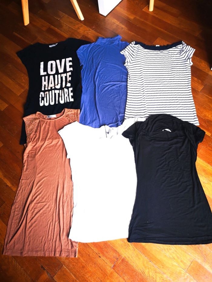 Gros lot de 6 tee shirts long tuniques robes