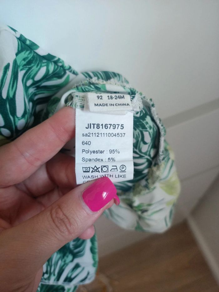 Magnifique robe imprimée tropical taille18/24 mois - photo numéro 5