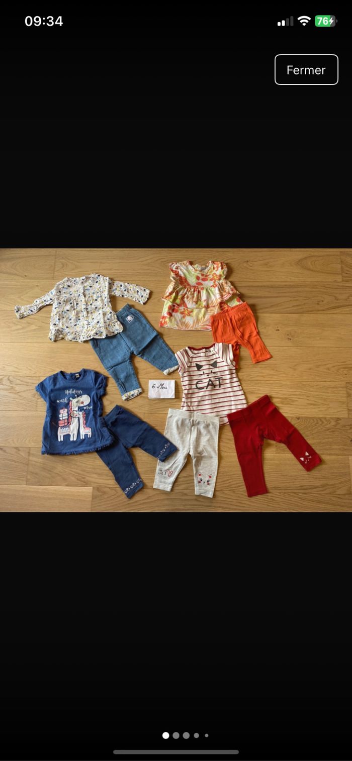 Lot de 4 ensembles 6 mois,