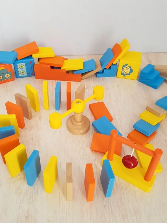 Dominos robots jeu de manipulation en bois - photo numéro 16
