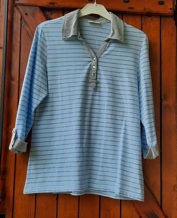 Polo bleu clair et gris Atelier,taille 40