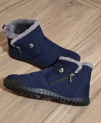 Bottes d'hiver homme Mixte doublé chaude imperméable antidérapante bleu marine