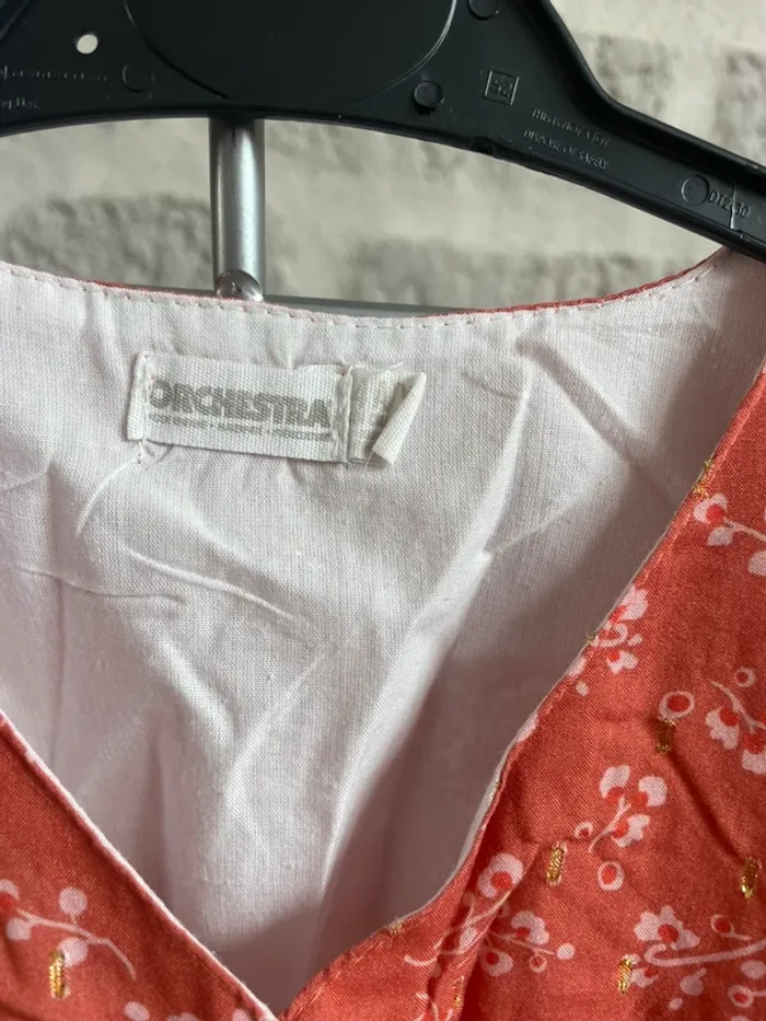 Robe fille sans manches orchestra prenante corail 4 ans - photo numéro 2