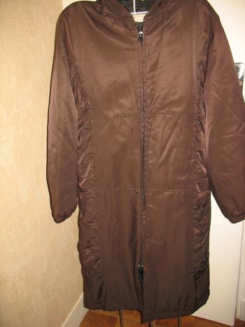 MANTEAU LONG MARRON "SIMPLE ET NATUREL" - Taille 40 - n°01
