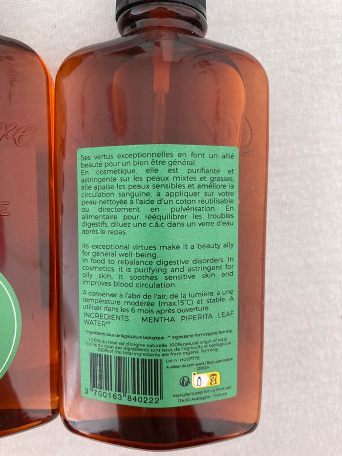 Hydrolat menthe poivrée bio - photo numéro 2