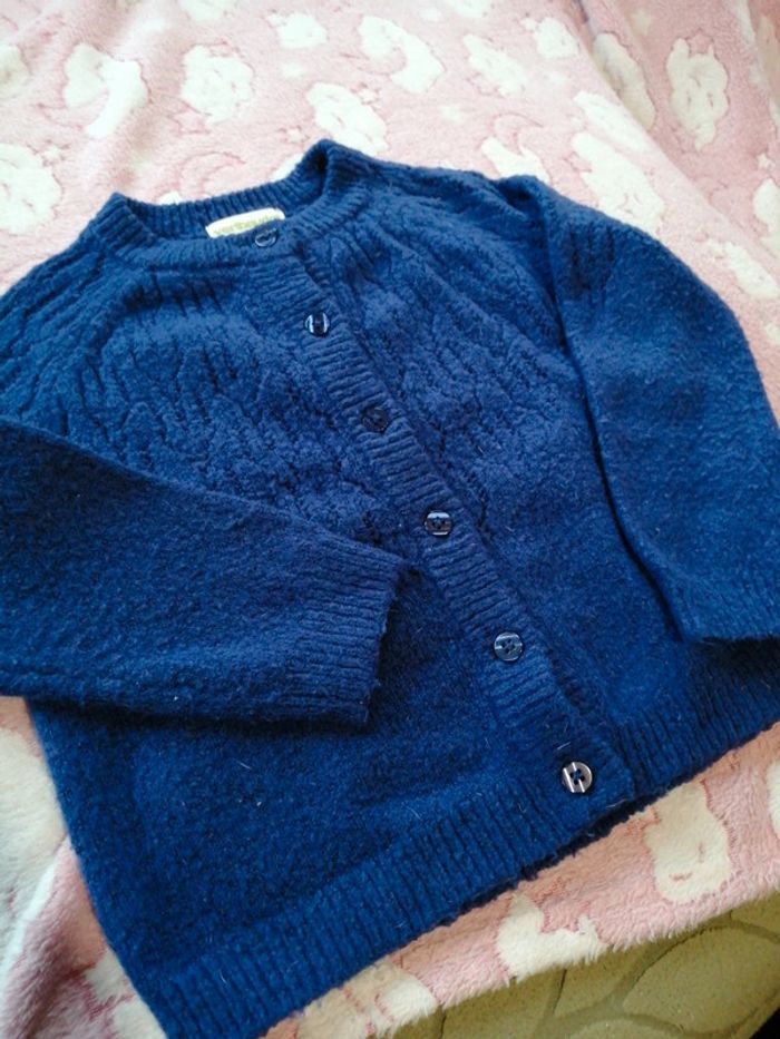 Très joli gilet bleu azur - photo numéro 3