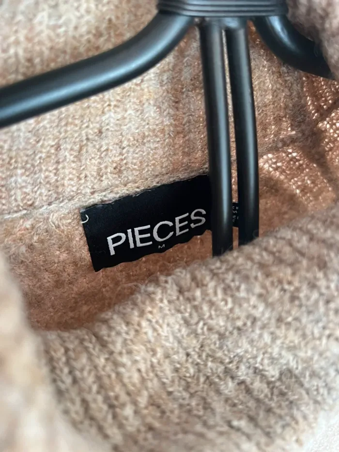 Pull long maille beige - PIÈCES - photo numéro 3