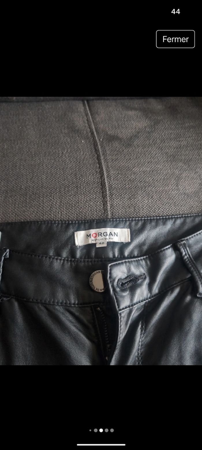 Pantalon simili cuir taille 40 morgan - photo numéro 4