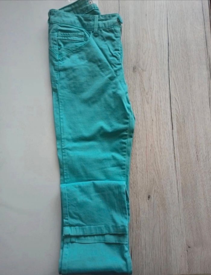 Pantalon femme taille 34 turquoise - photo numéro 6