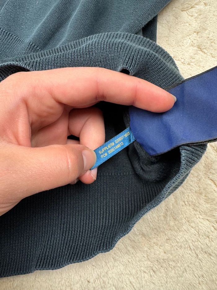 Pull Ralph Lauren Col V Léger Logo brodé Uni Noir Taille L - photo numéro 8