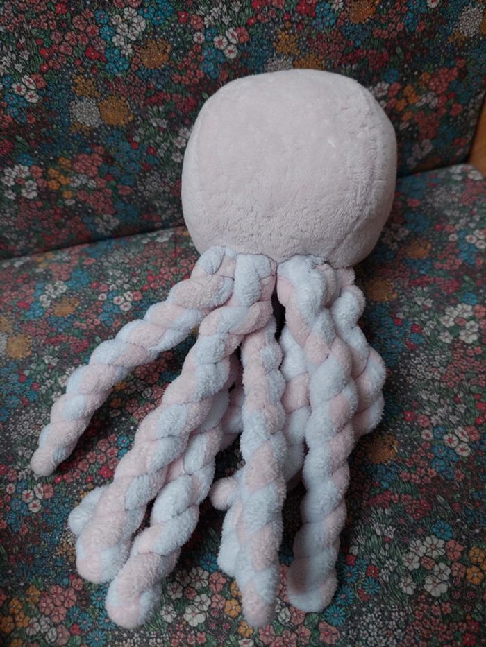 Nattou - peluche doudou pieuvre rose - photo numéro 4