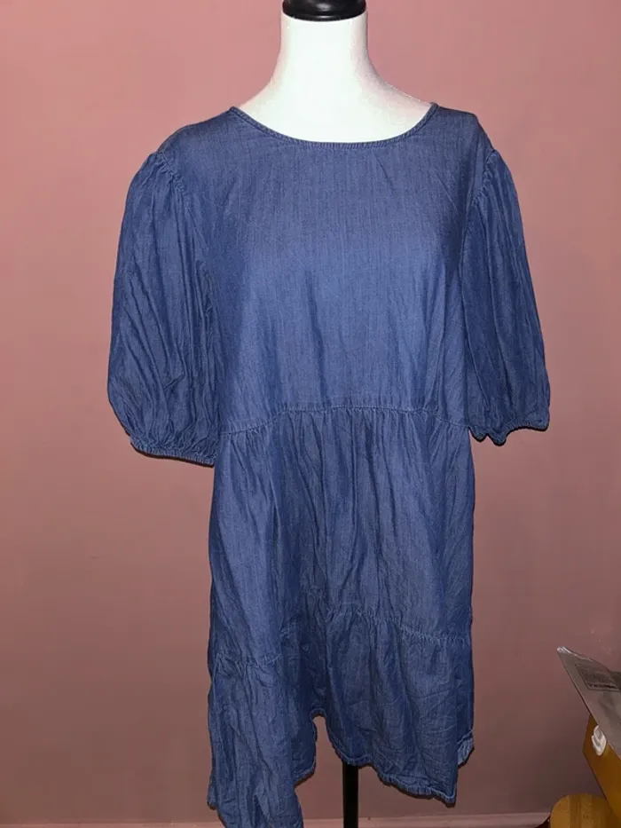 Robe courte en jean