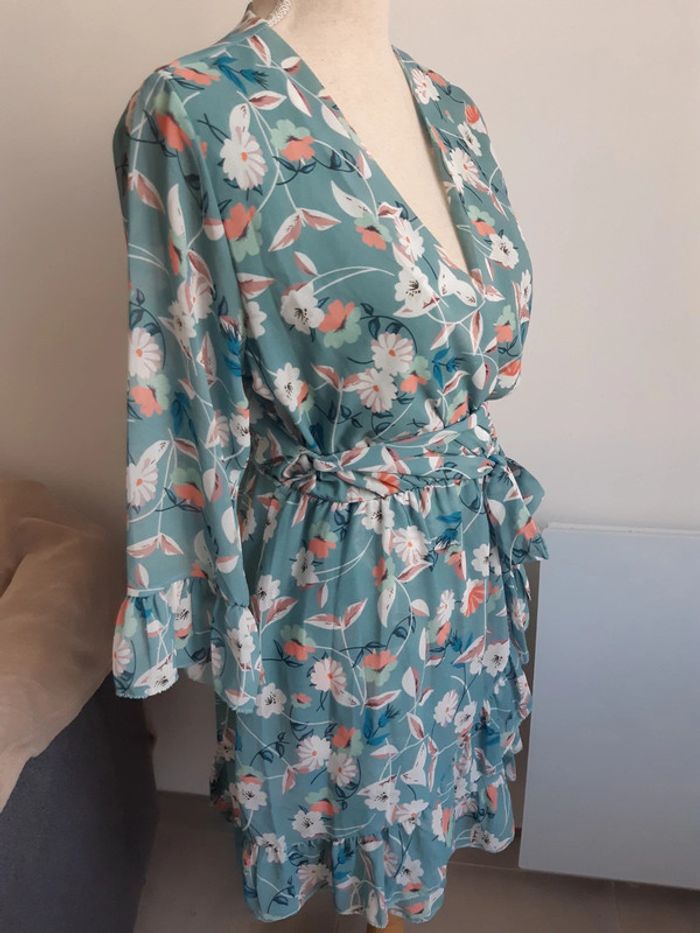 Robe manches longues fleurs - photo numéro 2