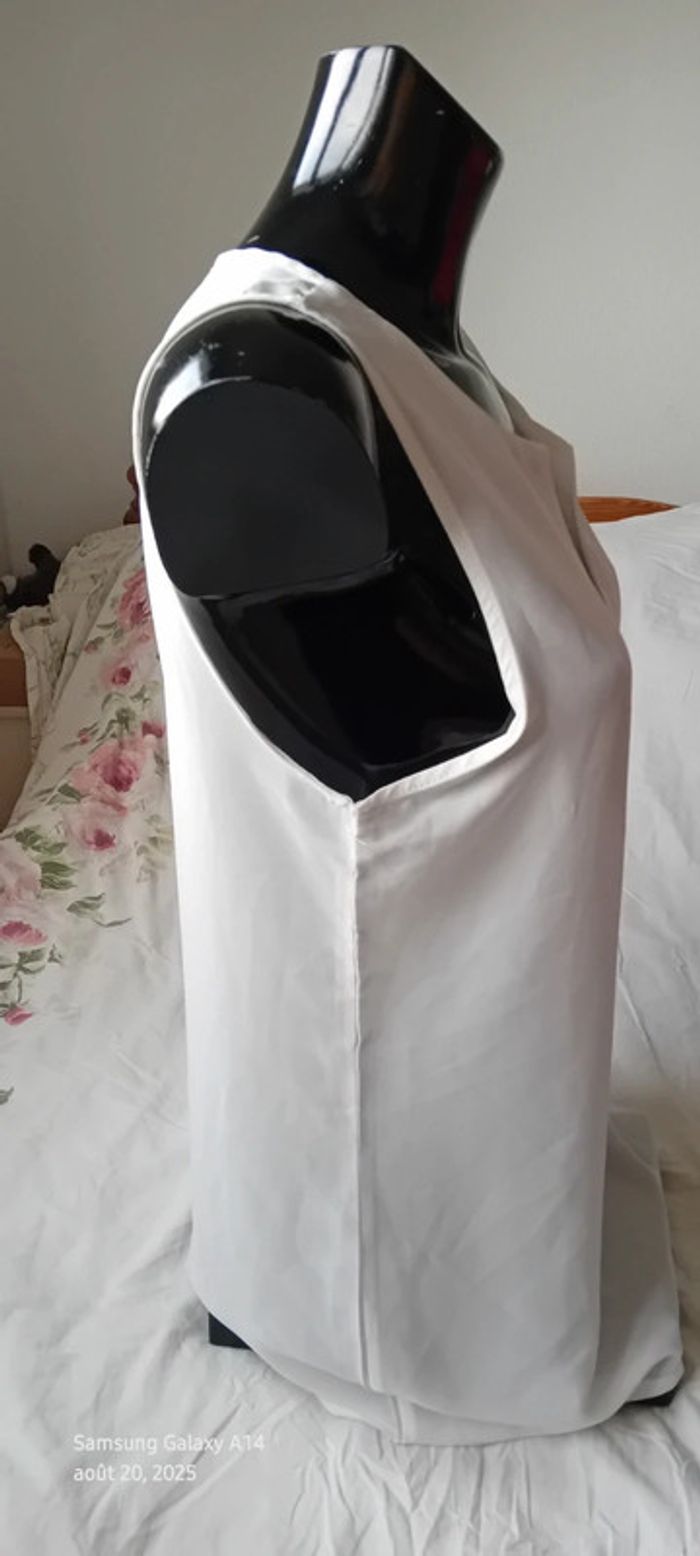 Blouse longue sans manches col V en voile femme S only & u - photo numéro 4