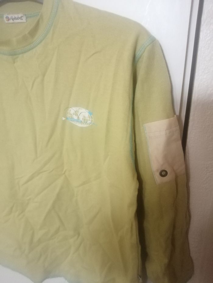 🌸Tee-shirt manches longues vert pomme Taille 10 ans mixte "Alphabet" Neuf 🌸 - photo numéro 4