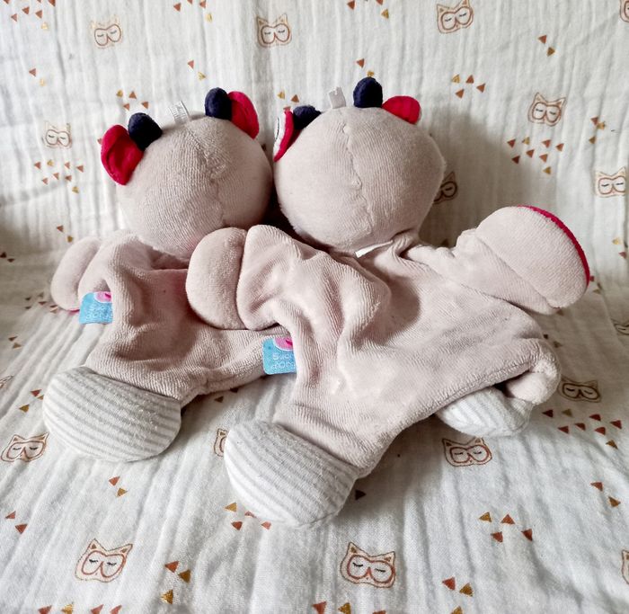 2 doudous faon cerf biche Sucre d'orge - photo numéro 2