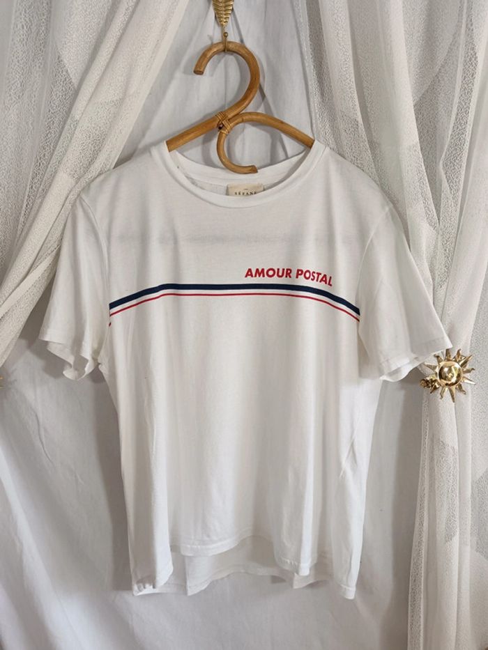 Sézane | Tee-shirt Amour postal | t. M - photo numéro 2