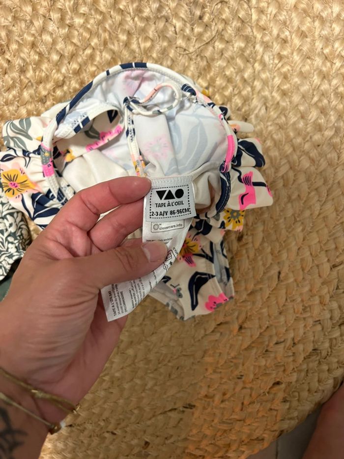 Lot de 2 maillots de bain bébé fille TAO - photo numéro 2