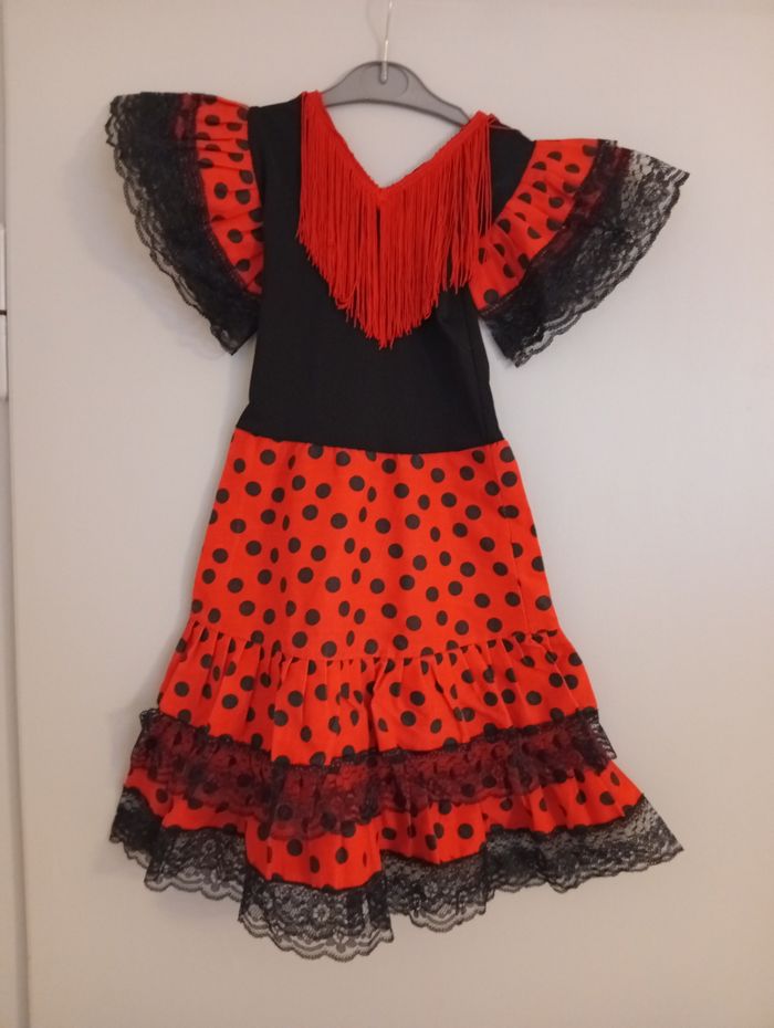 Robe flamenco rouge 5/6ans
