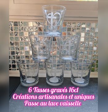 Tasses gravés 16cl
