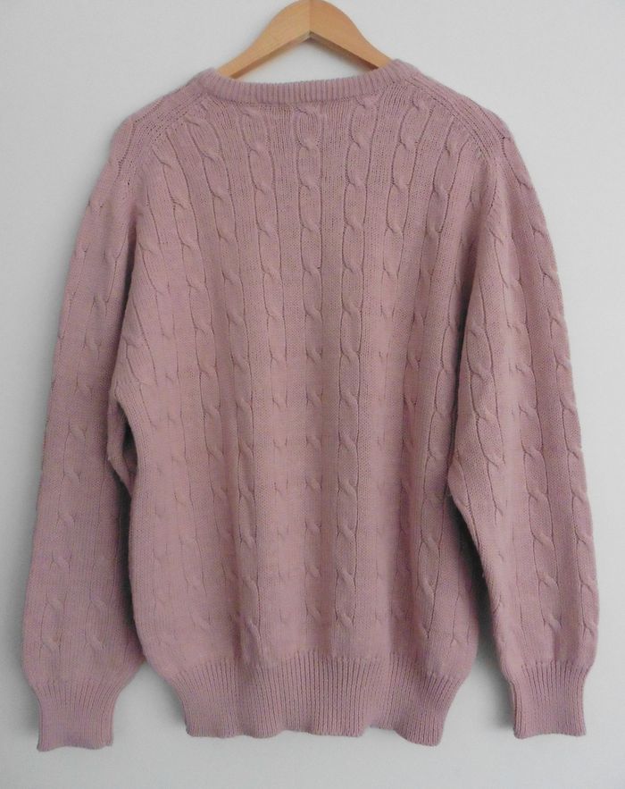 Pull rose à torsades. Naf Naf. Taille unique / 38 40 42 44. - photo numéro 2