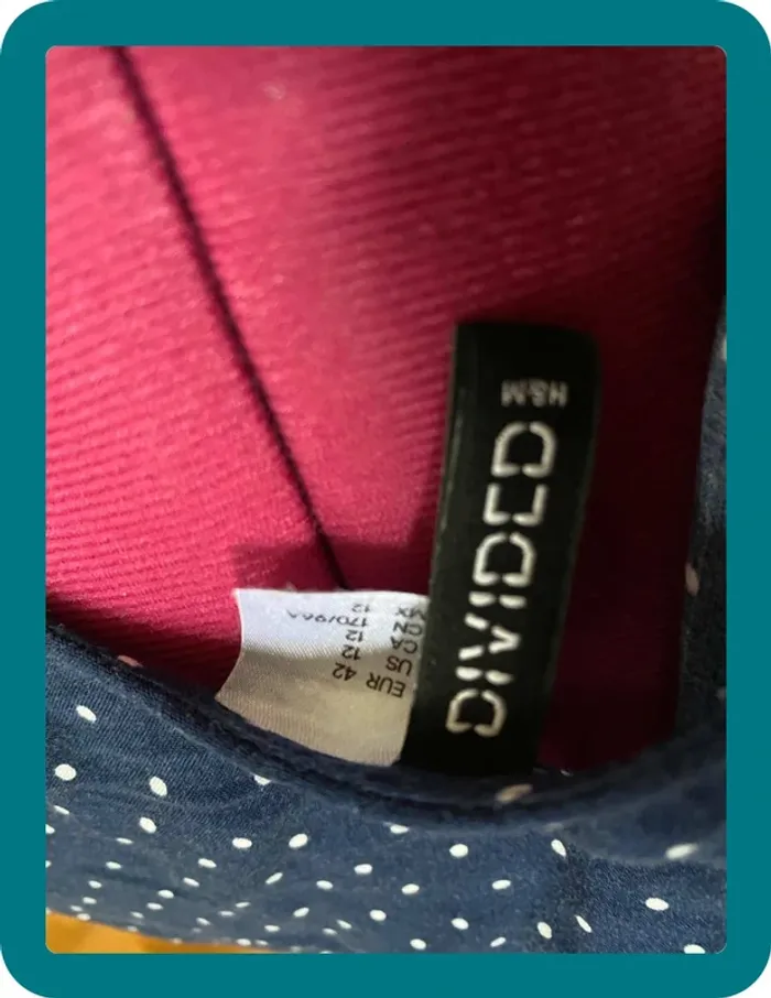 Robe cache cœur H&M motif pois taille 42 - photo numéro 4