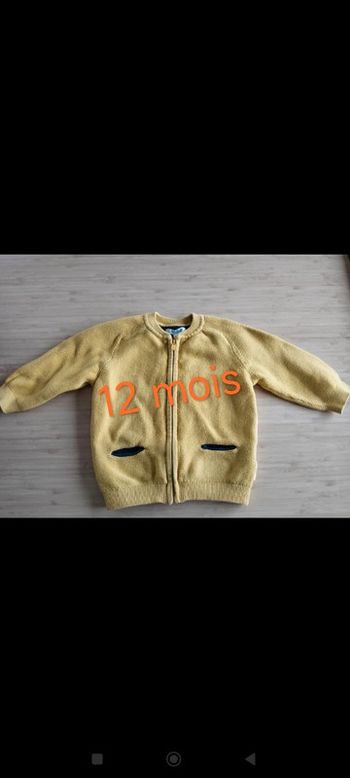 Gillet jaune obaibi 12 mois