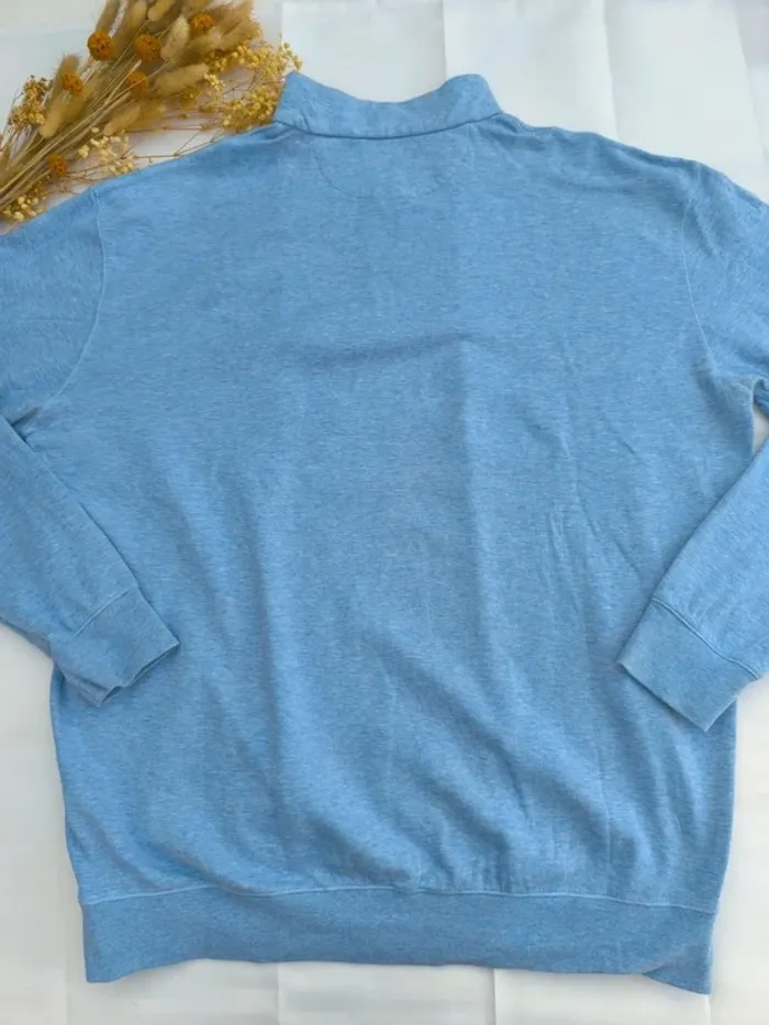 Pull 1/4 zippé Ralph Lauren homme bleu taille XL avec logo, toutes saisons - photo numéro 7