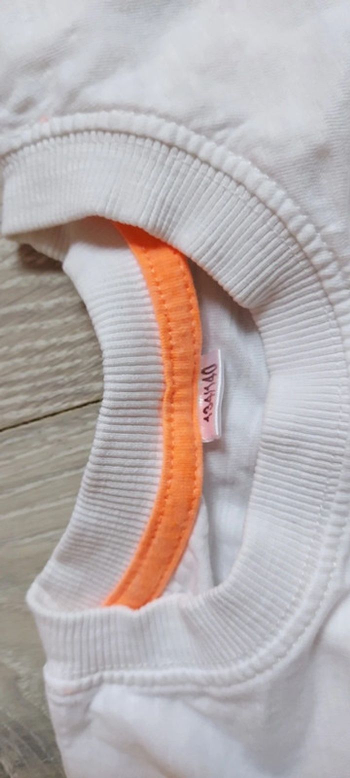 T shirt blanc, manches courtes Zeeman, 9/10 ans, jamais mis - photo numéro 3