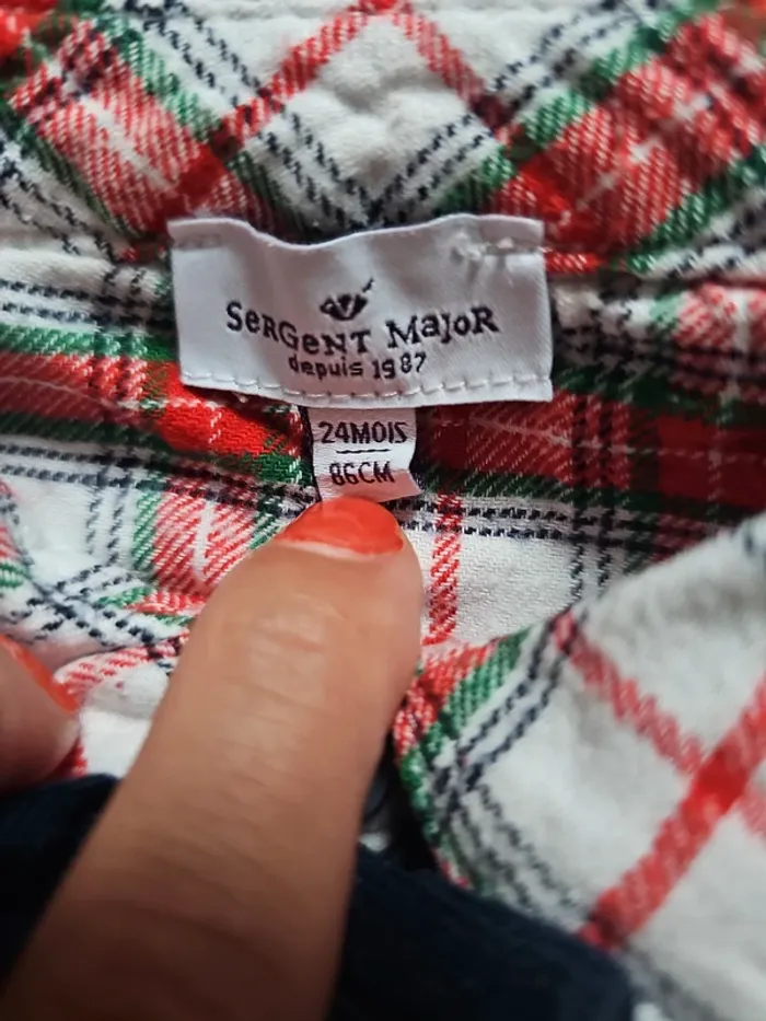 Ensemble pull/chemise/pantalon Noël - Sergent major - 24 mois/86 cm - photo numéro 6