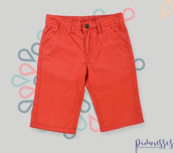 Short bermuda toile rouge Orchestra 7 ans garçon