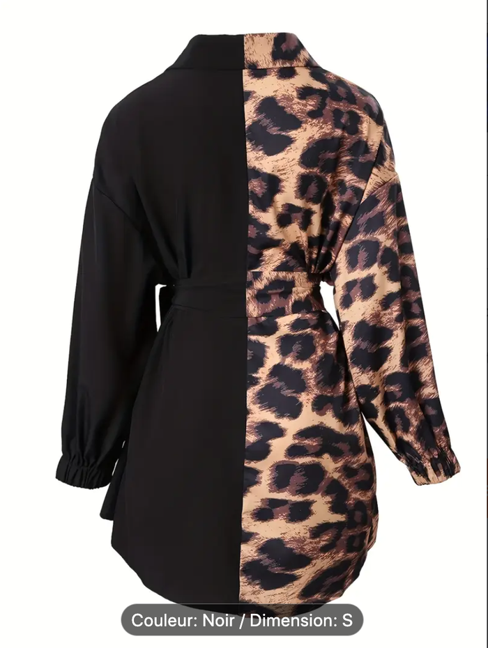 Neuf Robe enveloppante imprimée léopard Taille S - photo numéro 3
