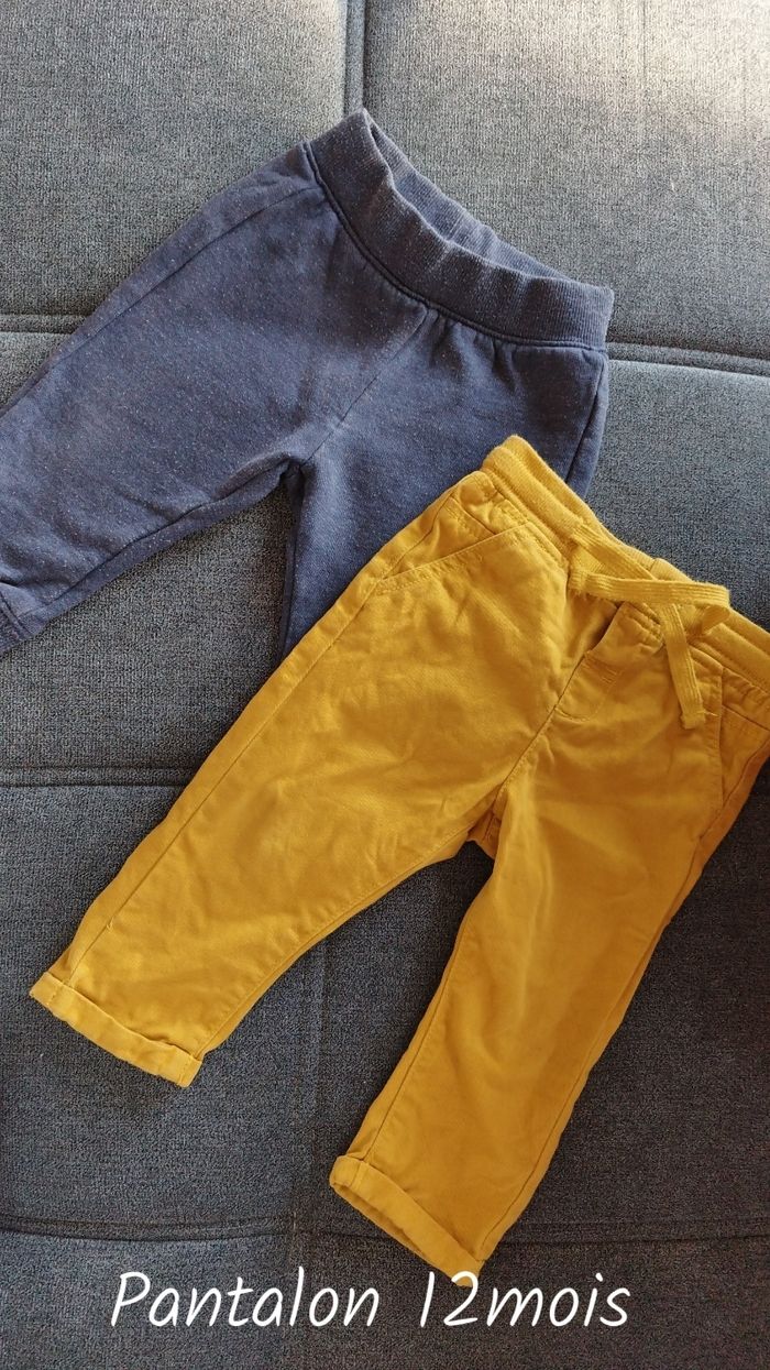 Lots de 8 pantalons bébé 12mois - photo numéro 3