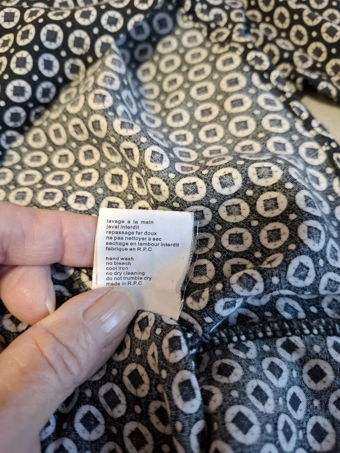 Belle blouse femme Z-One L/XL noir/blanc manches longues relevables très bon état - photo numéro 8