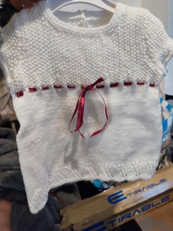 #kytie3moisfille. Robe pull manches courtes taille 3/6 mois