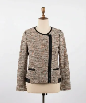 Veste style perfecto en tweed Chattawak - Taille 1 (36)