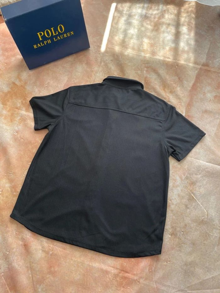 Chemise à manches courtes, chemise été noire,homme taille, chemise uni XL (280) - photo numéro 3