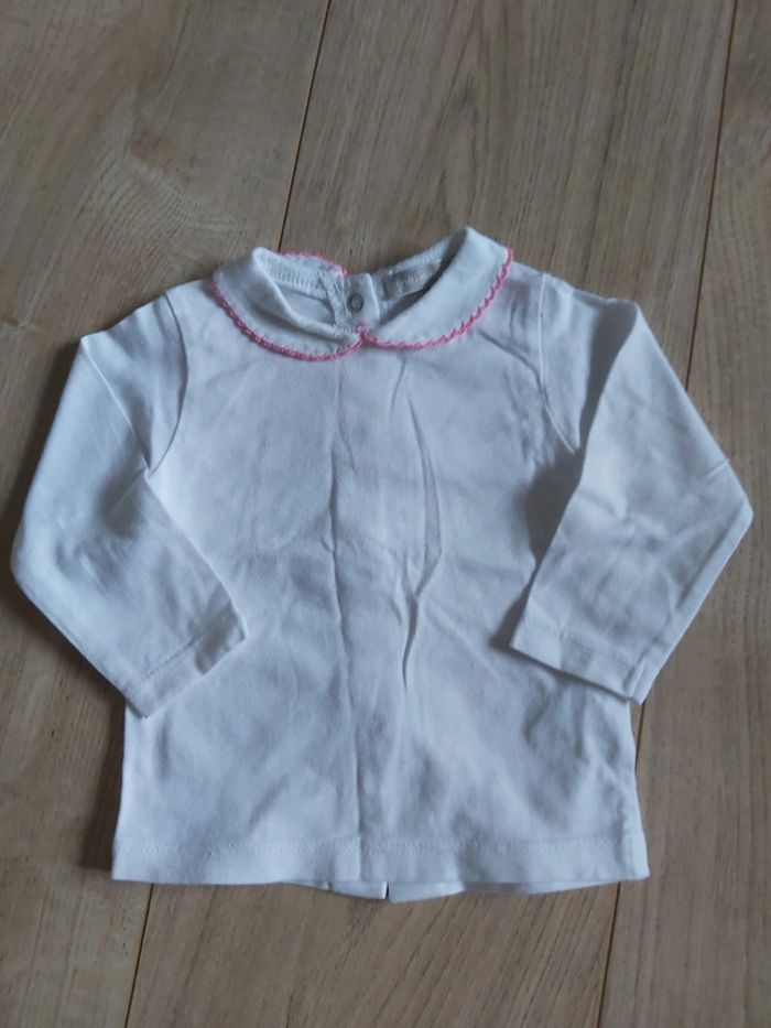 Ensemble tee-shirt avec col Claudine et legging fille 3 mois en très bon état (78) - photo numéro 2