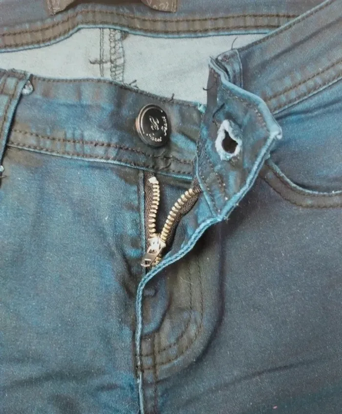 Jean skinny stretch couleur marine taille 38 - photo numéro 4