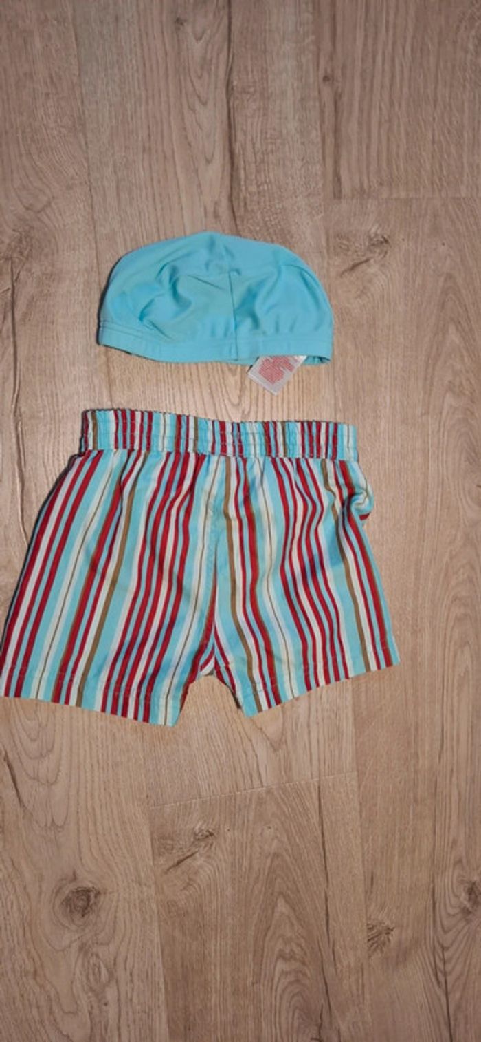 Lot maillot et bonnet de bain 12mois TBE - photo numéro 2