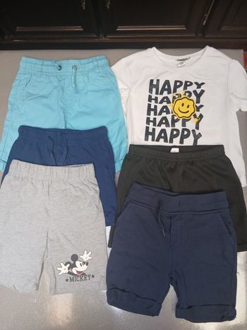 Lot de 1 t shirt et 5 shorts 3 ans 