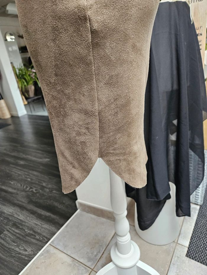 Voyelles robe aspect daim taille S - photo numéro 4