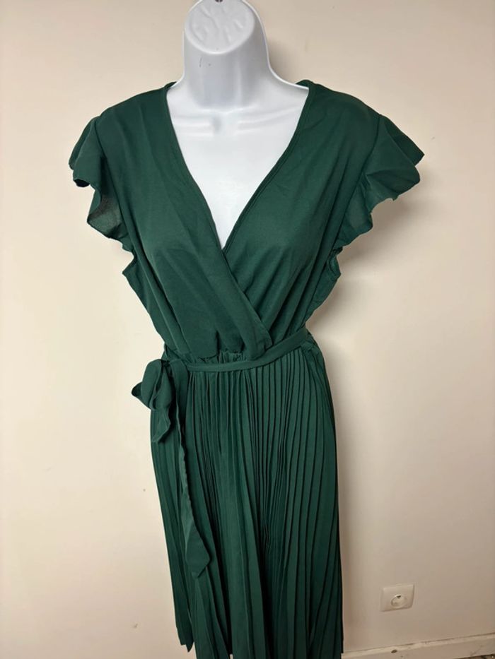 Robe chic  vert émeraude neuve - photo numéro 6