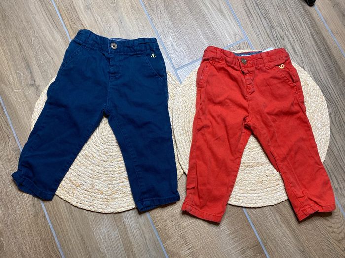 Lot de 2 pantalons bébé - 9 mois