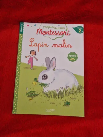 Livre j'apprends à lire montessori lapin malin