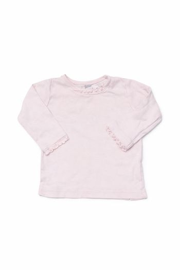 T-shirt bébé fille rose pâle manches longues